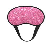 Sparkling Pink Glitter Printed, Full Eye Covers Light Blocking Eye Masks Blackout Sleep Eye Muffs