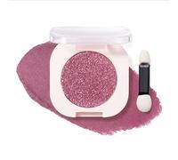 Sparkling Pink Shimmer Glitter Highly Pigmented Metallic Eyeshadow Single In Compact Case - Waterproof Long-Lasting Intense Colour With Dual-Ended Applicator For Day & Evening Wear