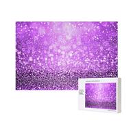 Sparkling Purple Glitter,300 Pieces Wooden Jigsaw Family Game Jigsaw Puzzles for Adults Teens Home Decor