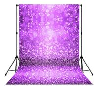 Sparkling Purple Glitter Photography Backdrop, Soft Background With Rod Pocket For Studio, Newborn Photos, Weddings & Video Backdrops - 5x7ft