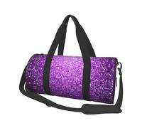 Sparkling Purple Glitter Print Travel Duffel Bag, Foldable Gym Bag Overnight Weekend Bags for Women, Large Holdall Bag Cabin Bag for Sports and Travel