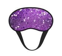 Sparkling Purple Glitter Sleep Eye Mask for Women Men Soft and Comfortable Sleep Mask Blackout Sleeping Eye Cover for Travel Yoga Nap Shift Work