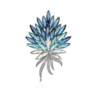 Sparkling Rhinestone Flower Brooch Pin Premium Blue Purple Crystal Flower Brooch Lapel Pins Vintage White Rose Broochs Clothes Hat Bag Dress Clothing Jewelry for Women, L, Copper, no gemstone