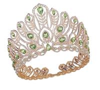 Sparkling Rhinestone Hair Crown Elegant Bridal Headband Crown with Crystal for Wedding