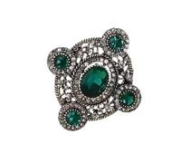 Sparkling Rhinestones Bowknot Heart Oval Brooch Pin Retro Design Lightweight Badge For Dresses Coats And Suits Elegant Rhinestones Lapel