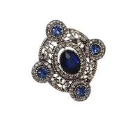 Sparkling Rhinestones Bowknot Heart Oval Brooch Pin Retro Design Lightweight Badge For Dresses Coats And Suits Vintage Sfety Badge For Special Occasion