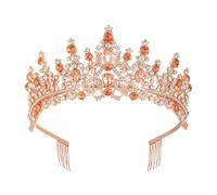 Sparkling Rhinestones Bridal Crowns with Secure Hair Comb Grip Wedding Headpiece for Bride Ceremony and Photography Props Elegant Bride Headpiece