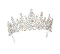 Sparkling Rhinestones Bridal Crowns with Secure Hair Comb Grip Wedding Headpiece for Bride Ceremony and Photography Props Elegant Bride Headpiece Wedding Crowns
