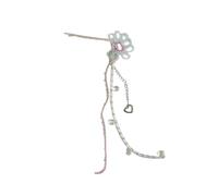 Sparkling Rhinestones Floral Hairpin Tassels Accent Sturdy Metal Hair Clip Accessory For Special Occasion Styling