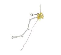 Sparkling Rhinestones Floral Hairpin Tassels Accent Sturdy Metal Hair Clip Accessory for Special Occasion Styling Premium Metallic Hair Clip Rhinestones Decorated Tassels Wedding Gift