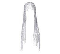 Sparkling Rhinestones Hair Accessory Crystal Wedding Headpiece For Bride Special Event And Evening Parties Pearls Tassels Hair Chain