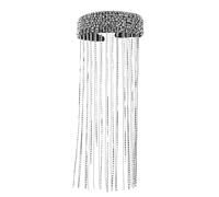 Sparkling Rhinestones Tassels Headband Crystal Headwear With Flowing Fringes Headwear For Parties And Performances Stylish Hairband With