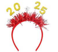 Sparkling Sequins Letter Hair Hoop 2025 New Year Hairband Christmas Cosplay Party Headband For Teens Women Festival Headband Men Festival Headbands For Women With Tinsels