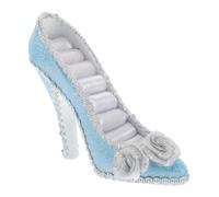 Sparkling Shoe Shape Jewelry Holder Stand With Multiple Storage Compartments Suitable For Earrings Rings And Necklaces Elegant Jewelry Display Stand