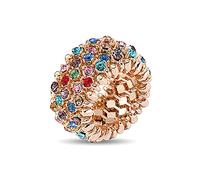 Sparkling Silver/Gold Tennis Crystal Rhinestone Adjustable Stretch Elastic Ring for Women Cocktail Party Costume Jewelry, Adjustable(7#-9#), Zinc Crystal, Crystal