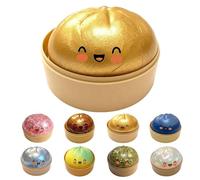 Sparkling Soft Dumpling - Glitter Dumpling, Slow-Rising Sensory Compress for Stress Relief, Ideal for Anxious Students and Office Professionals Needing a Desk Break (Golden)