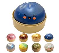Sparkling Soft Dumpling - Glitter Dumpling, Slow-Rising Sensory Compress for Stress Relief, Ideal for Anxious Students and Office Professionals Needing a Desk Break (Blue)