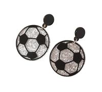 Sparkling Sport Ball Baseball Basketball Volleyball Rugby Earrings for Women Shining Gift for Sport Lover, 1, Resin, No Gemstone