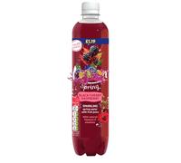 Sparkling Spring Water 500ml Flavour with Fruit Juice,Vitamins & Sweetener Cherry Raspberry Grape,Orange,Pineapple Passion,Orange Mango,Strawberry Kiwi- Rbc (12 Bottles, Black Cherry Raspberry)