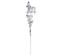 Sparkling Star And Moon Earring Fashionable Ear Needle Wrap Crawler Hook Earrings Jewelry