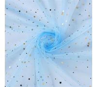 Sparkling Starry Tulle Fabric 3.68Mx1.6M Sheer Fabric for Wedding Backdrops Kids Room Curtains and Costume Making Sewing