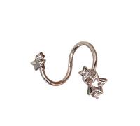 Sparkling Stars Designs Stainless Steel Earrings Removable Ear Cuff Jewelry Minimalist Star Cuffs For Sensitive Ears Comfort Fit Stainless Steel Studs
