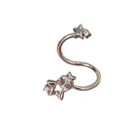Sparkling Stars Designs Stainless Steel Earrings Removable Ear Cuff Jewelry Minimalist Star Cuffs For Sensitive Ears Minimalist Star Cuff Jewelry