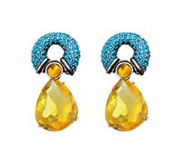 Sparkling Teardrop And Circular Rhinestones Earrings Offering Comfort And Durability For Fashion Forward Women Metal Studs Earrings