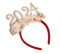 Sparkling Tinsel Sequins Letter Hair Hoop 2024 New Year Hairband Christmas Cosplay Party Headband For Teens Women
