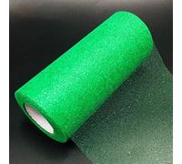 Sparkling Tulle Ribbon Roll 25 Yards 15cm Glitter Sequin Tulle Roll Mesh Baby Shower DIY Gift Handicraft Tutu Skirt Party Chair Sash Wedding Party Decoration (Christmas Green)