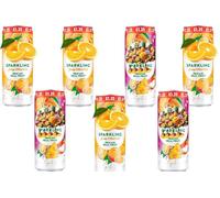 Sparkling Twist & Zesty Orange Juice Drinks - PMP - 250ml Each - Fizzy Fruit Flavoured Juice Refreshments - Tpcana (6 x Can, Random Mixed)
