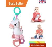 Sparkling Unicorn Plush Carrier Toy - Educational Rattle for Infants & Newborns