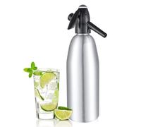 Sparkling Water Maker, 1L Soda Siphon, Aluminum Soda Makers for Home, Portable Water Maker for Soda Water, Cocktails or Soda Water, Use 8 gram CO2 Cartridges(Not Included) (Sliver)