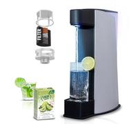 Sparkling Water Maker Machine - Home Soda Stream Machine, Screw-In CO2 Carbonator, Countertop Water Mineralizer, Seltzer Soda Maker Machine Dispenser - CO2 Cylinder Not Included - Aluminum