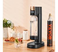VEVOR Sparkling Water Maker Soda Maker Machine 1 PET Bottle 1 CO2 Cylinder Black