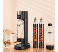 VEVOR Sparkling Water Maker Soda Maker Machine 2 PET Bottle 2 CO2 Cylinder Black