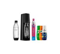 Sparkling water maker SodaStream Terra Black + 2 bottles + syrup set (7Up x Mirinda x Energy)