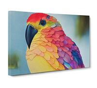 Sparkling Watercolour Bird Canvas Wall Art Print 30x20 Inch