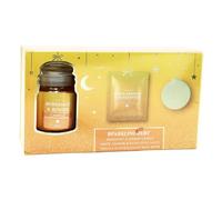 Sparkling Zest Luxury Spa Bath & Body Gift Set for Her - Pamper Hamper with Candle, Bath Salts & Bath Bomb - Eco-Friendly Gift Box