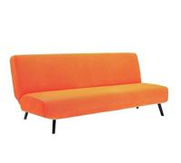 SparklWLeaf Armless Sofa Bed Cover Armless Sofa Bed Slipcover Couch Cover Without Armrests Stretch Folding Futon Elastic Removable(Orange,L 190-210cm)