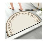 SparklWLeaf Half Circle Door Mat Indoor 1pcs Simple Household Semi-Circular Diatom Mud Carpet Bathroom Door Mat Toilet Anti-Slip Shower Room Absorbent Foot(A1500-B-2.5MM,40cmx60cm)