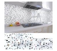 SparklWLeaf Kitchen Oil Proof Wallpaper 10M x 80CM Marble Self Adhesive Wallpaper Waterproof Oil Proof Kitchen Stickers(Color 15,80cm x 5m)