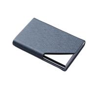 SparklWLeaf Laser Engraved Logo Luxury Wallet PU Leather Business ID Credit Card Holder for Women Men Fashion Brand Metal Aluminum Card Case for Business(Grey)