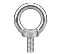 SparklWLeaf Lifting Eye Bolt 1PCS 304 Stainless Steel Eye Screws M3 M4 M5 M6 M8 M10 M12 M14 M16 M18 M20 M24 Marine Lifting Bolts Length:9mm-100mm(11mm,M6-1PCS)
