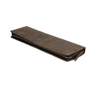 SparklWLeaf Men's Necktie Travel Case Retro Leather Tie Organizer Box Cuff Links Case Ties Holder for Travel Clothes Rack Closet Storage Shelf