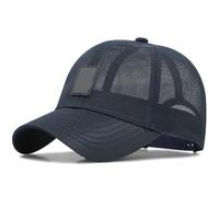 SparklWLeaf Mesh Sun Cap Summer Brethable Fishing Hat Lady Large Snapback Caps Big Man Baseball Hats for baseball(Dark blue,56-60cm)