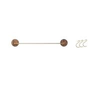 SparklWLeaf Wall-Mounted Kitchen Rails No Punching Hooks for Kitchen, Black Walnut Spoon Stand, Multifunctional Storage Shelves, Convenient Access to Wall Holders(Model C-45cm)