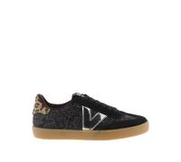 Sparkly animal print sneakers for women Victoria Berlín Ciclista Noir 35
