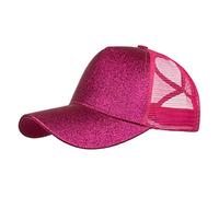 Sparkly Baseball Caps for Women Men Mesh Ponytail Fashion Adjustable Breathable Summer Glitter Visor Cap Unisex Outdoor Golf Tennis Sports Caps