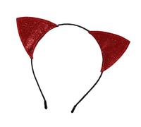 Sparkly Cat Ears Headband with Crystal Accents Comfortable Piece for Party Girls Thin Cat Ears Headband for Women